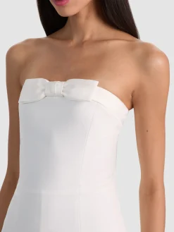 Alice and Olivia JUMPSUITS + ROMPERS*KATYA SCULPTED BOW ROMPER