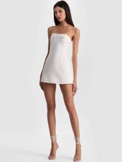 Alice and Olivia JUMPSUITS + ROMPERS*KATYA SCULPTED BOW ROMPER