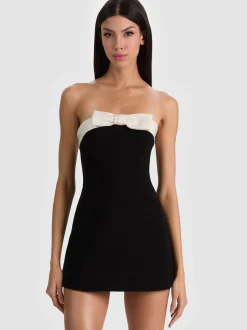 Alice and Olivia JUMPSUITS + ROMPERS*KATYA SCULPTED BOW ROMPER