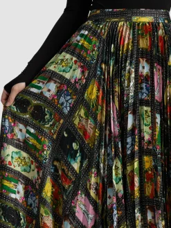 Alice and Olivia MAXI*KATZ PLEATED MAXI SKIRT