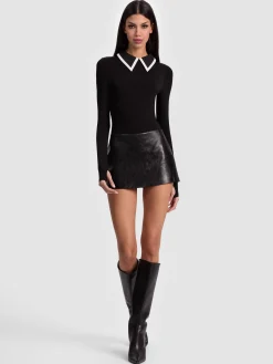 Alice and Olivia BODYSUITS*KEENAN POLO BODYSUIT