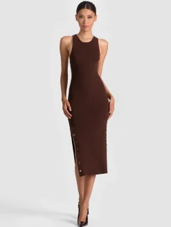 Alice and Olivia MIDI*LALITA RACERBACK TANK DRESS