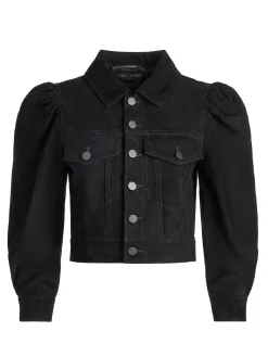 Alice and Olivia LEATHER + SUEDE*LANA SUEDE JACKET