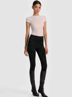 Alice and Olivia LEATHER AND SUEDE*LENNOX SUEDE LEGGING