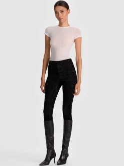 Alice and Olivia LEATHER AND SUEDE*LENNOX SUEDE LEGGING