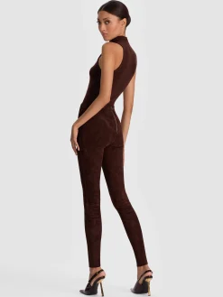 Alice and Olivia LEATHER AND SUEDE*LENNOX SUEDE LEGGING