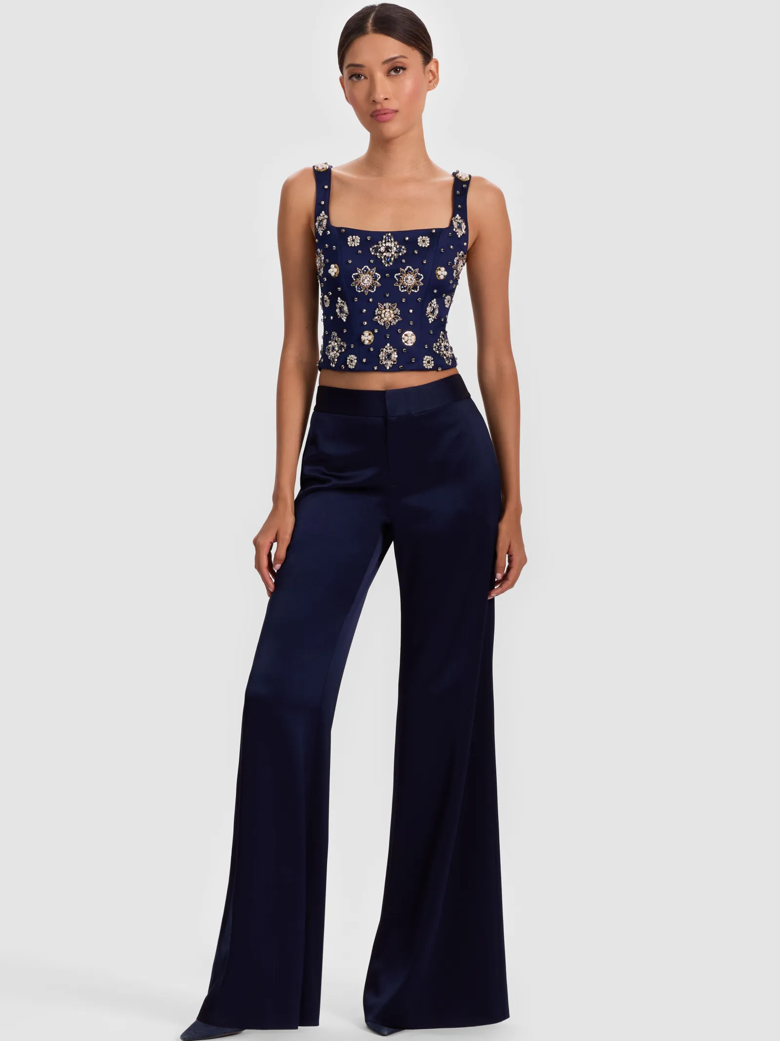 Alice and Olivia TANKS*LILIANNA EMBELLISHED CORSET TOP