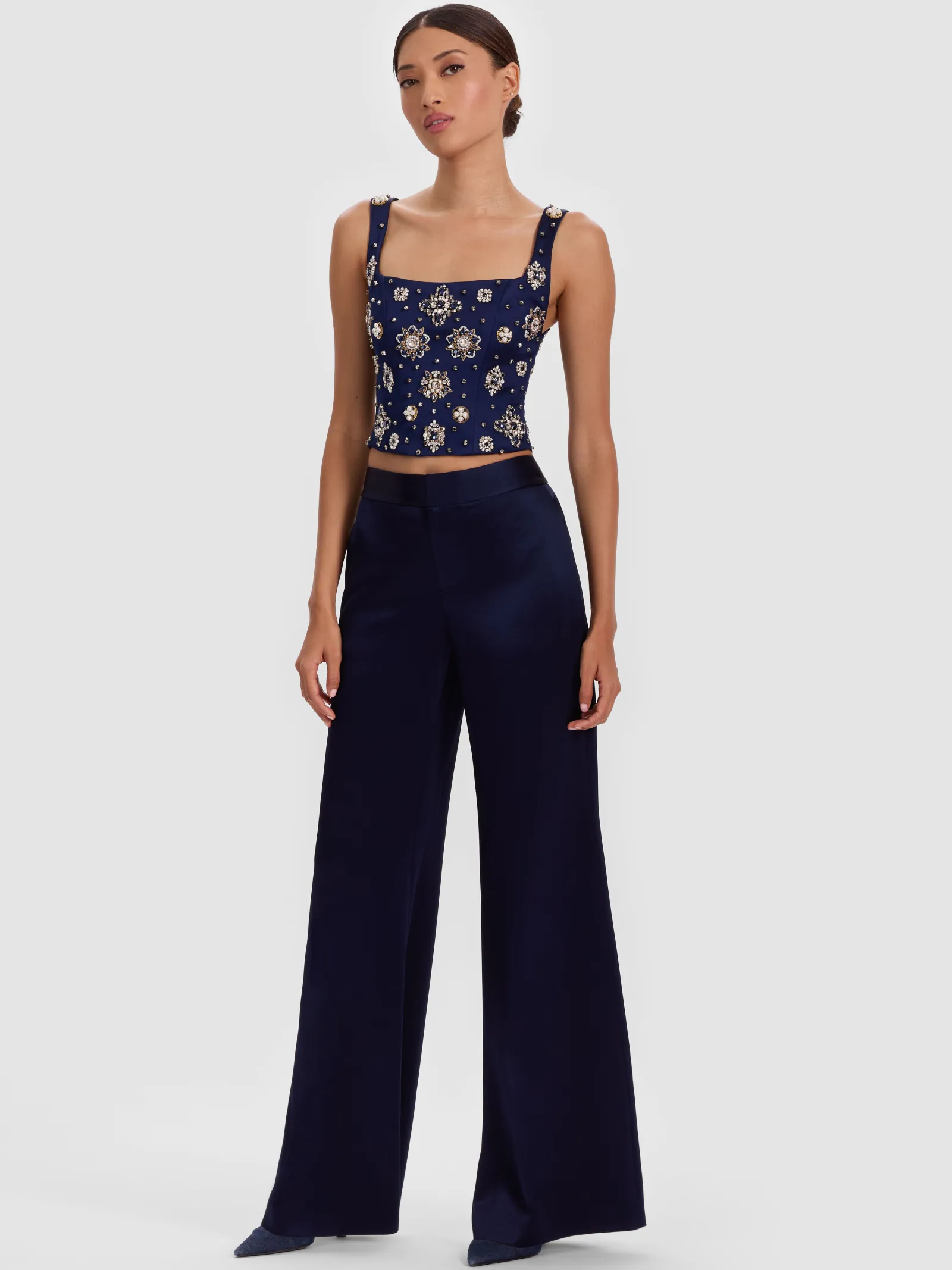 Alice and Olivia TANKS*LILIANNA EMBELLISHED CORSET TOP