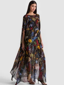 Alice and Olivia MAXI*LINN CAPE MAXI DRESS