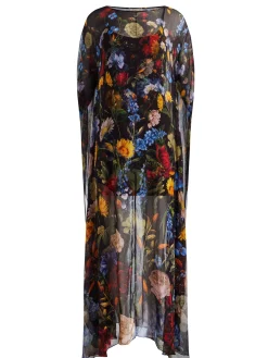 Alice and Olivia MAXI*LINN CAPE MAXI DRESS