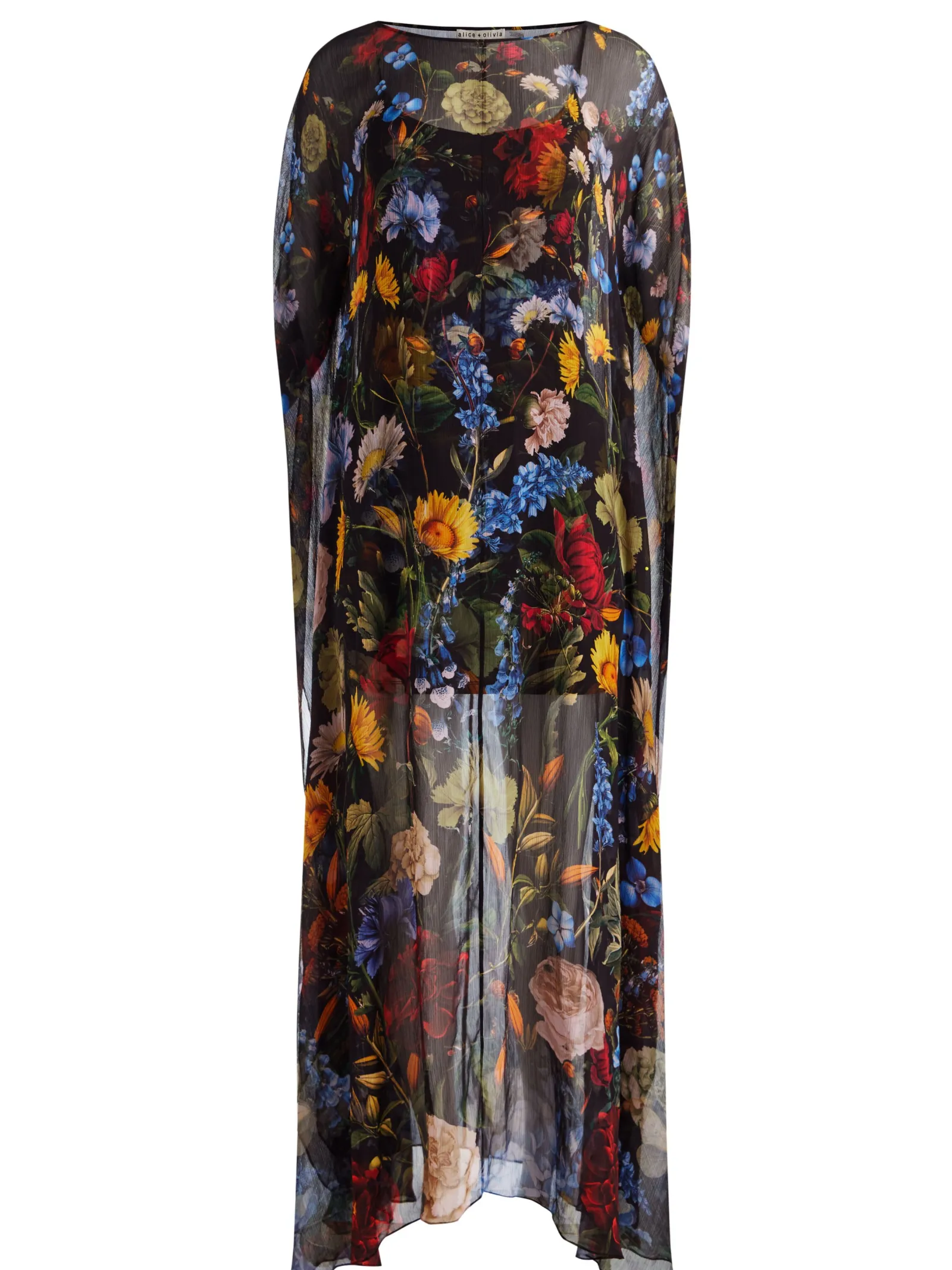 Alice and Olivia MAXI*LINN CAPE MAXI DRESS