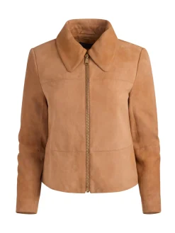 Alice and Olivia LEATHER + SUEDE*LOGAN SUEDE COAT