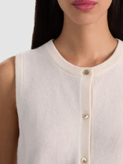 Alice and Olivia CARDIGANS*LOLY BUTTON FRONT CASHMERE VEST