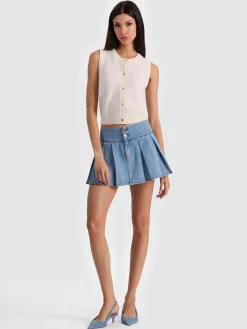 Alice and Olivia CARDIGANS*LOLY BUTTON FRONT CASHMERE VEST