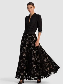 Alice and Olivia MAXI*LORENA LACE MAXI SKIRT