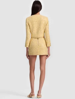 Alice and Olivia CROPPED JACKETS*LORIE EMBELLISHED TWEED JACKET