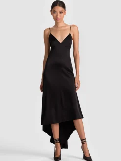 Alice and Olivia MIDI*LUCIANA SLIP DRESS