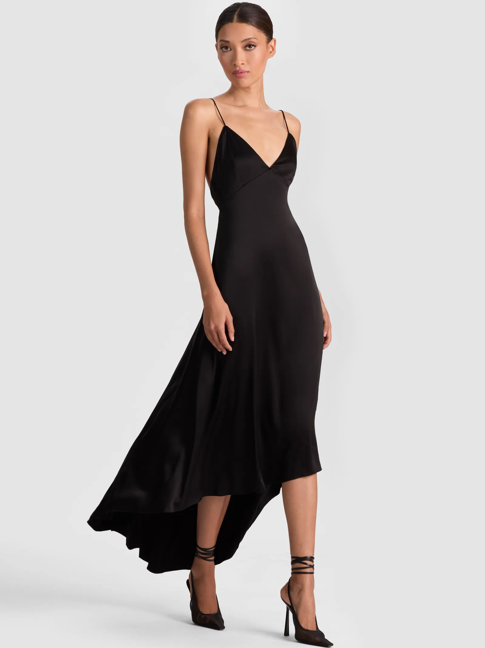 Alice and Olivia MIDI*LUCIANA SLIP DRESS
