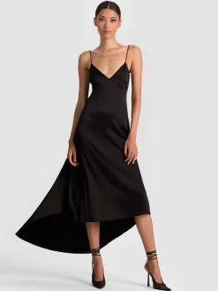 Alice and Olivia MIDI*LUCIANA SLIP DRESS