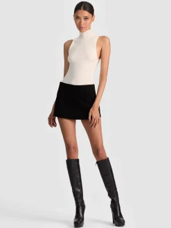 Alice and Olivia MINI*MACE SUEDE MINI SKORT