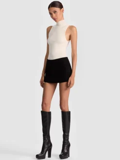 Alice and Olivia MINI*MACE SUEDE MINI SKORT