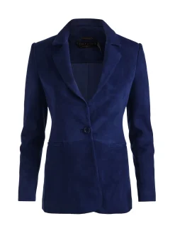 Alice and Olivia BLAZERS*MACEY SUEDE FITTED BLAZER