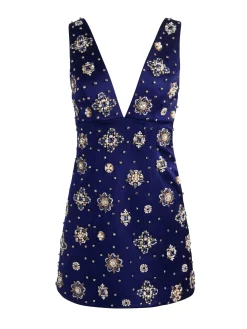 Alice and Olivia MINI*MANDY EMBELLISHED MINI DRESS