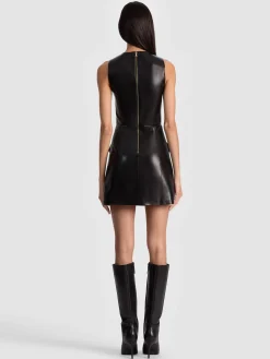 Alice and Olivia MINI*MARCELLA VEGAN MINI DRESS