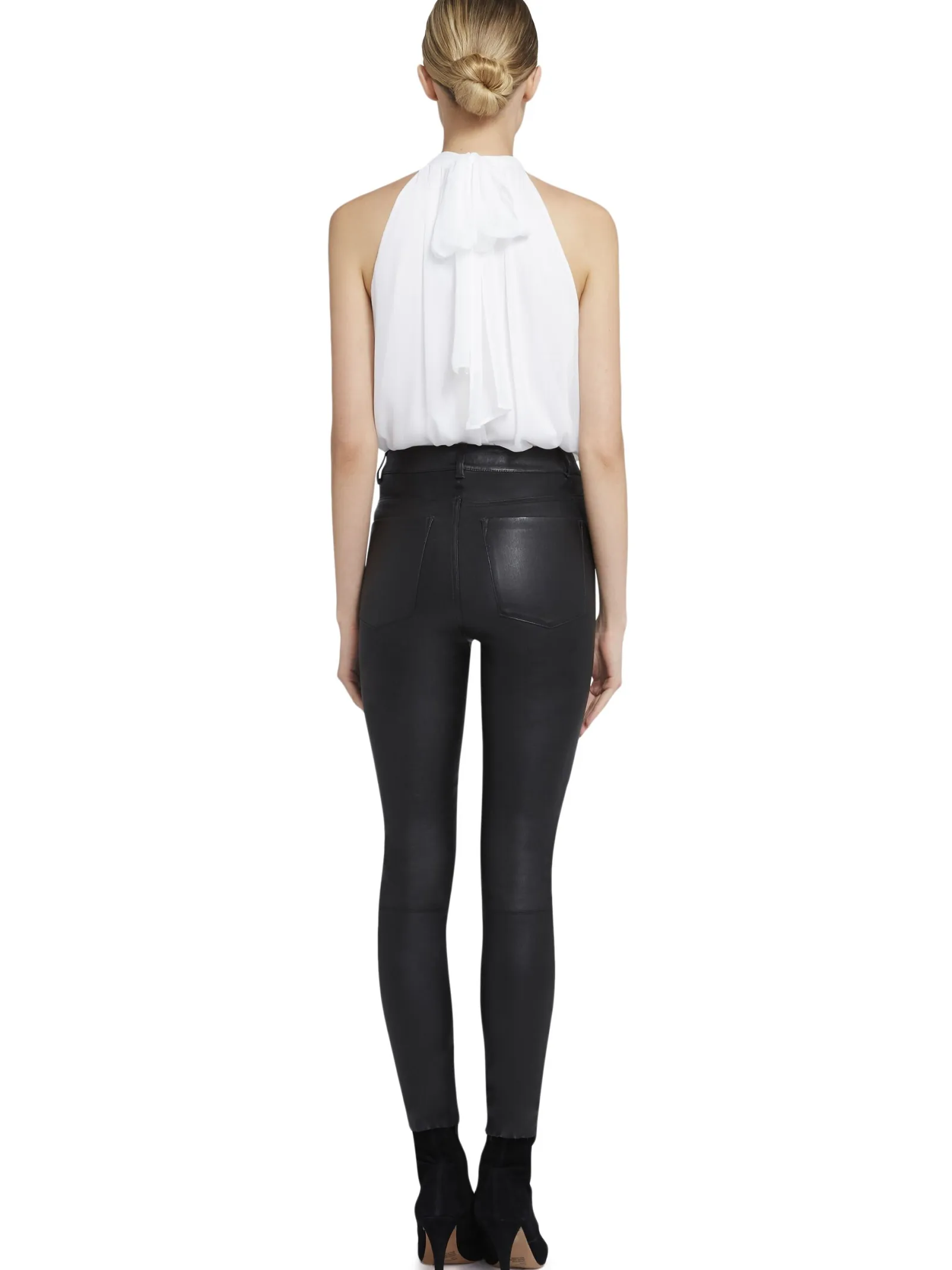 Alice and Olivia ANDREW PANT|JADE MESH BUTTON DOWN*MARIS HALTER TOP