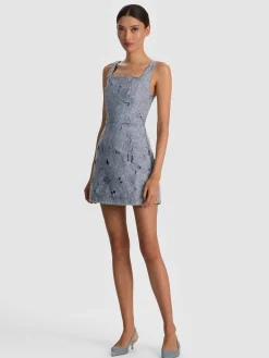 Alice and Olivia MINI*MARYANN LASER-CUT DENIM DRESS