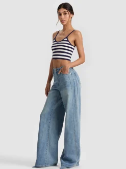 Alice and Olivia CROP TOPS*MAUDE STRIPED BRALETTE