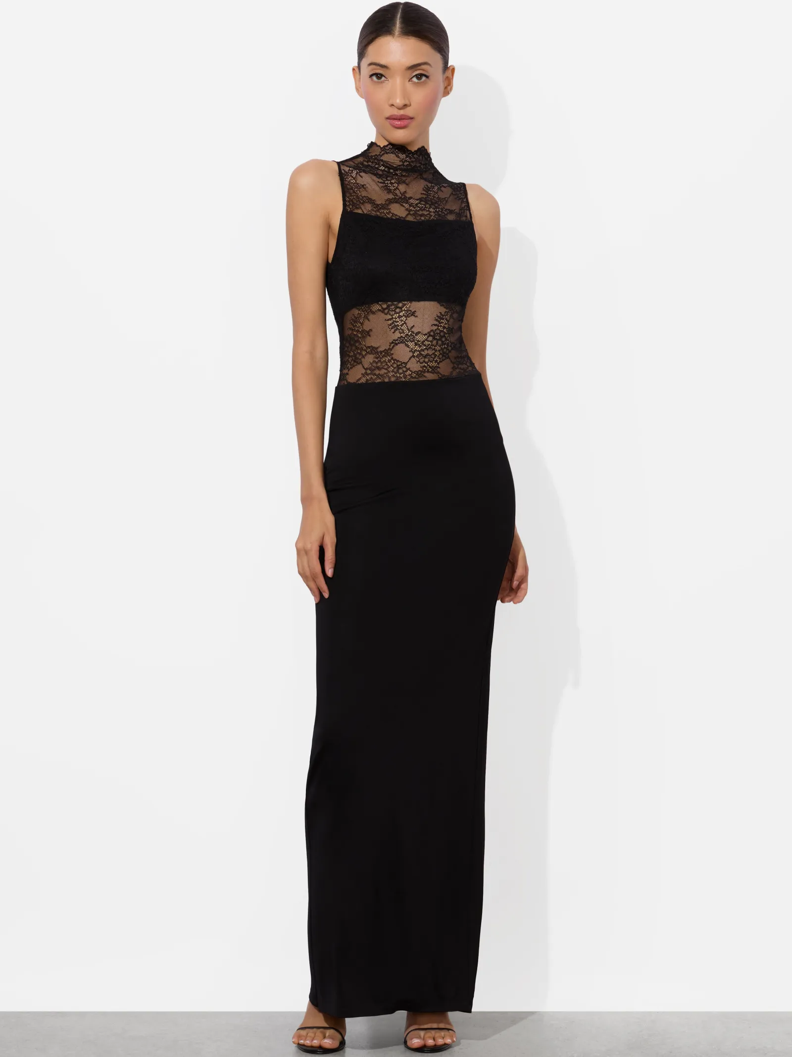 Alice and Olivia MAXI*NICHOL LACE MAXI DRESS
