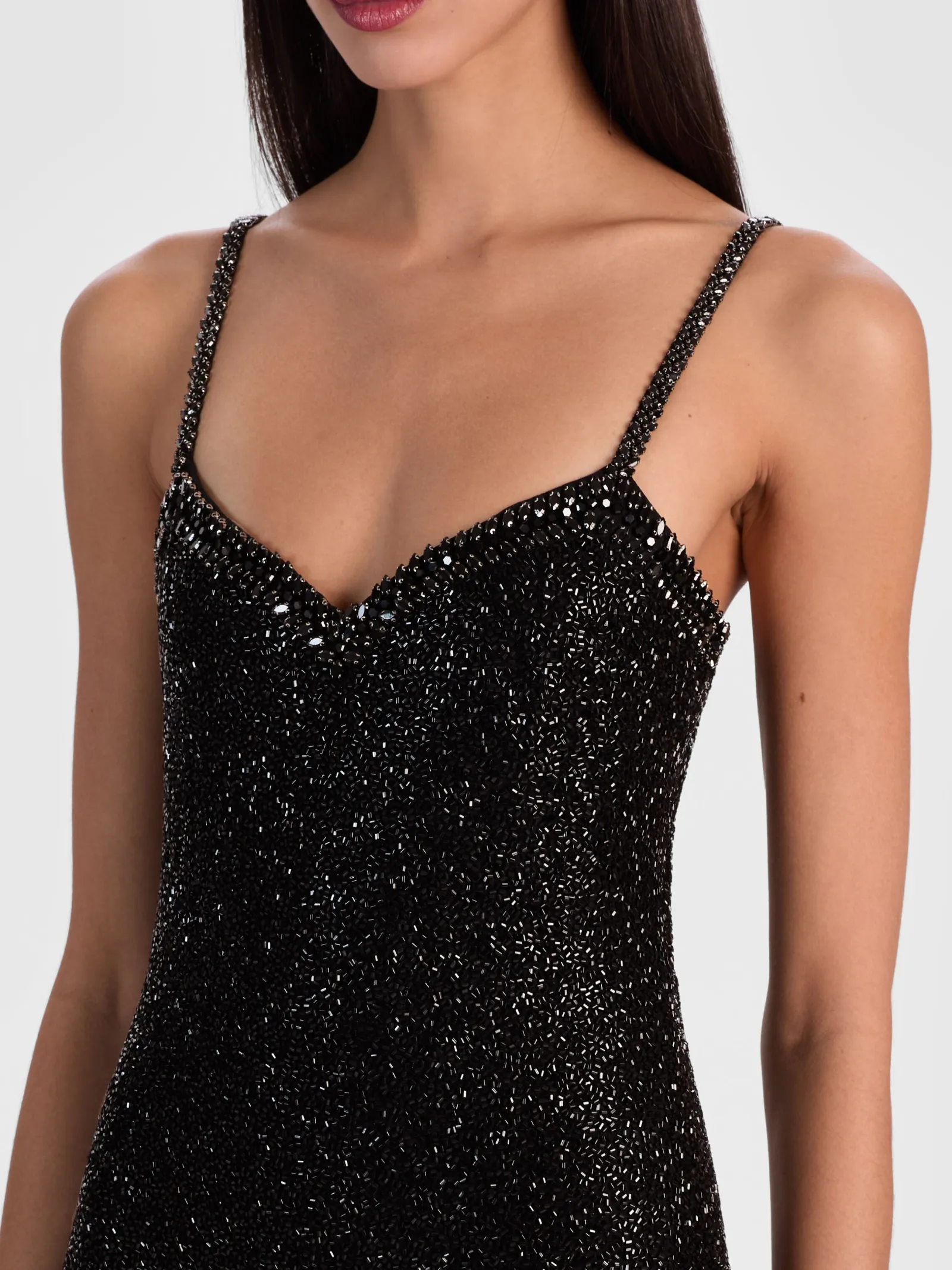 Alice and Olivia MAXI*NINA EMBELLISHED MAXI DRESS