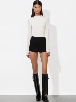 Alice and Olivia BODYSUITS*OLEA LONG SLEEVE BODYSUIT