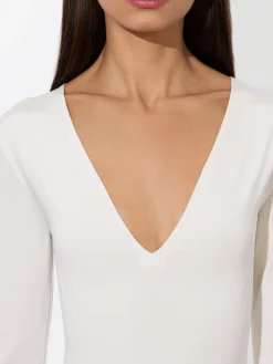 Alice and Olivia BODYSUITS*OLEA LONG SLEEVE BODYSUIT