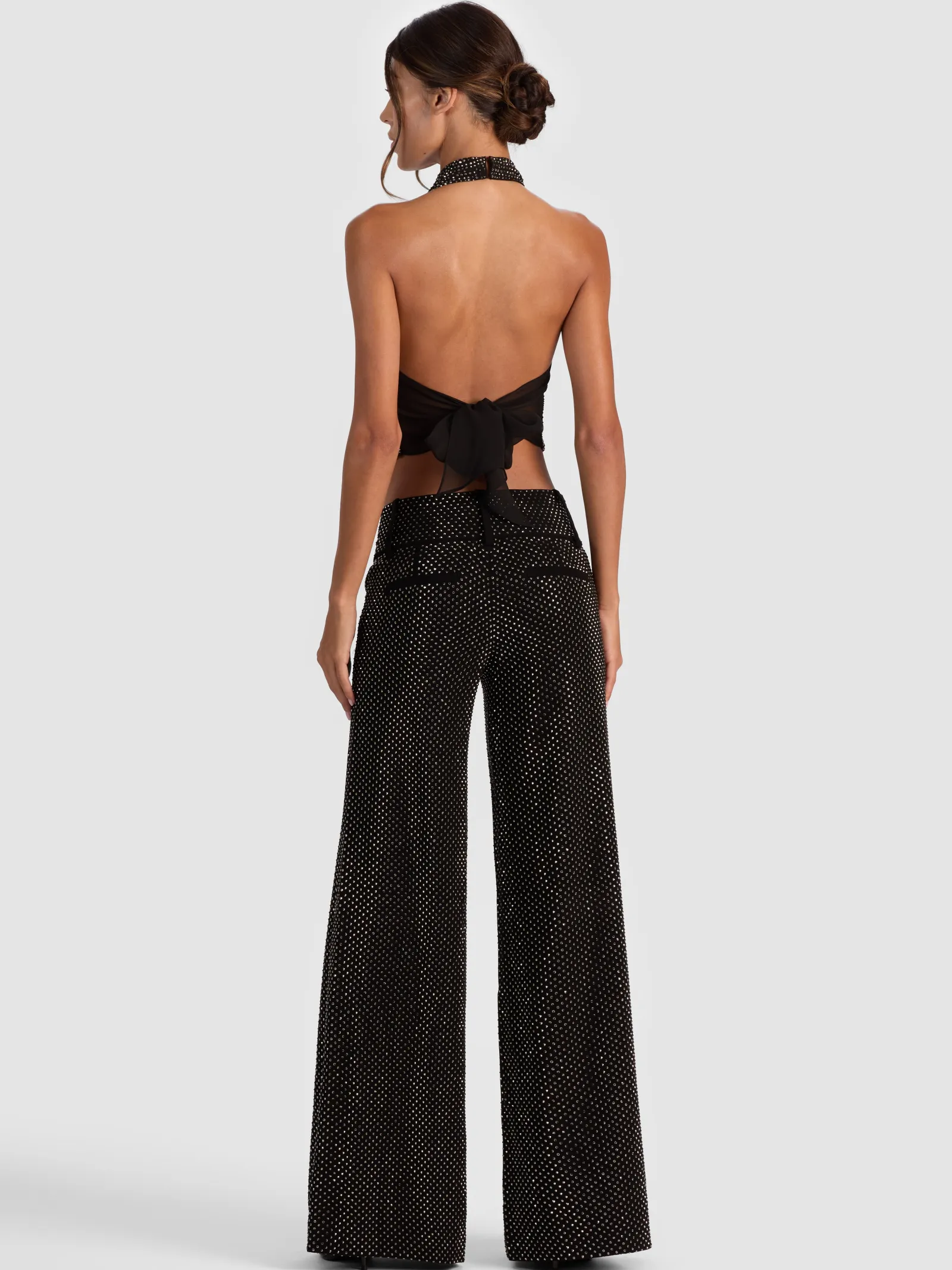 Alice and Olivia WIDE LEG*OLIVIA EMBELLISHED WIDE LEG PANT