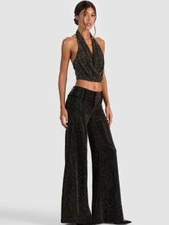Alice and Olivia WIDE LEG*OLIVIA EMBELLISHED WIDE LEG PANT