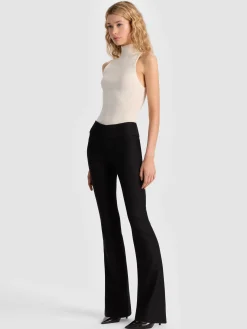 Alice and Olivia ANDREW PANT|JADE MESH BUTTON DOWN*OLIVIA WOOL BOOTCUT PANT