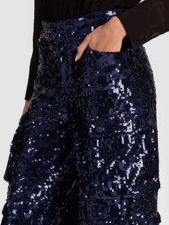 Alice and Olivia CARGOS*OLYMPIA SEQUIN CARGO PANT