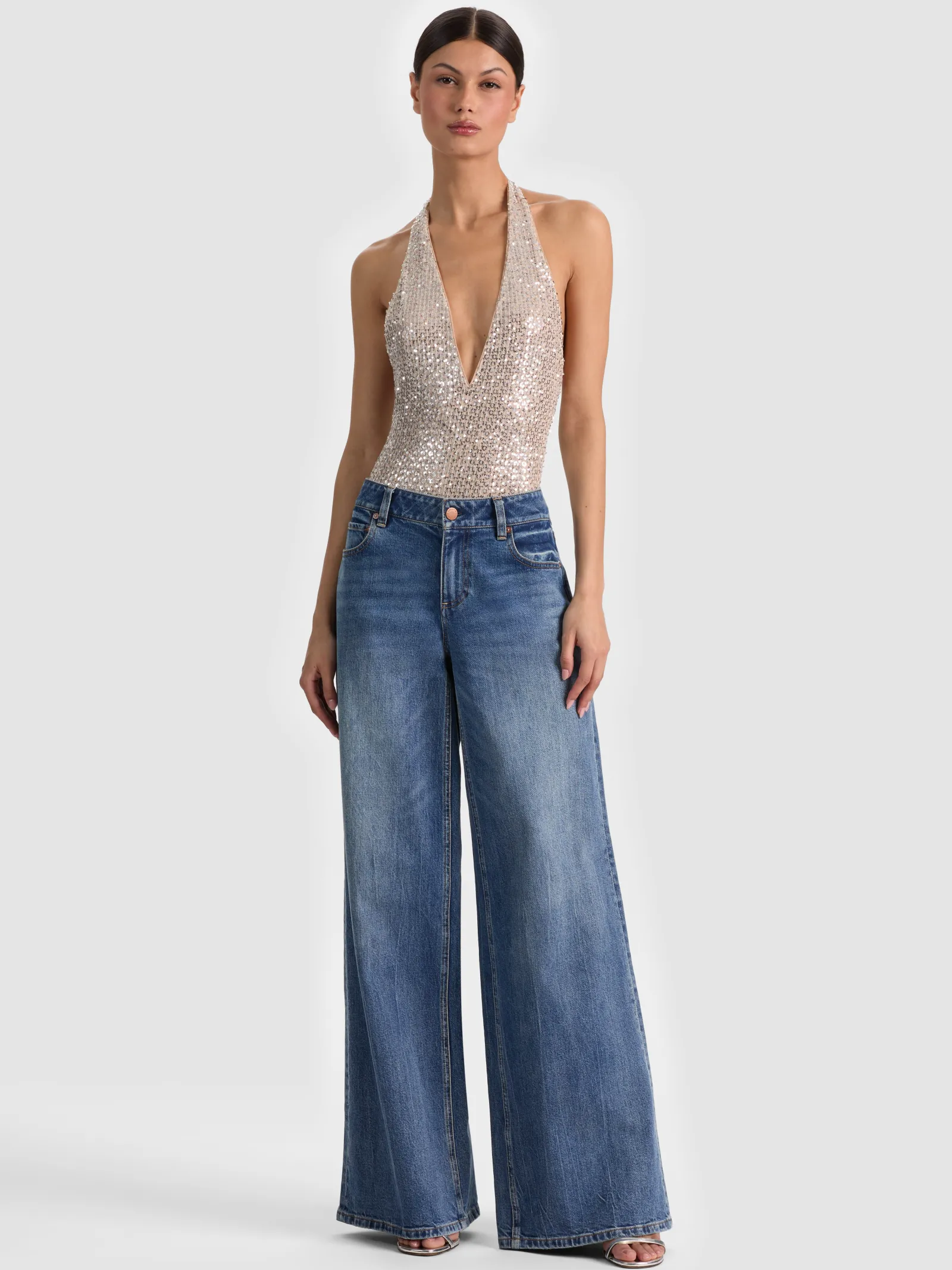 Alice and Olivia BODYSUITS*PIPPA SEQUIN BODYSUIT