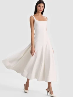 Alice and Olivia MIDI*POLLY FLARED MIDI DRESS