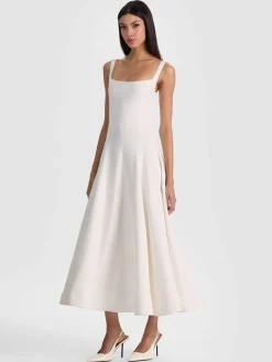 Alice and Olivia MIDI*POLLY FLARED MIDI DRESS