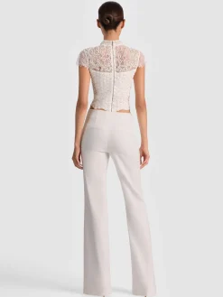 Alice and Olivia CROP TOPS*PRIA EMBELLISHED TOP