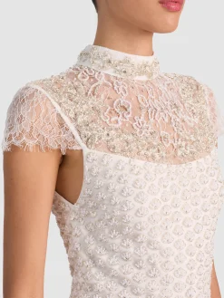 Alice and Olivia CROP TOPS*PRIA EMBELLISHED TOP