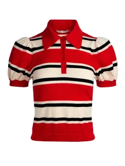 Alice and Olivia PULLOVERS*RAMONA STRIPED PULLOVER