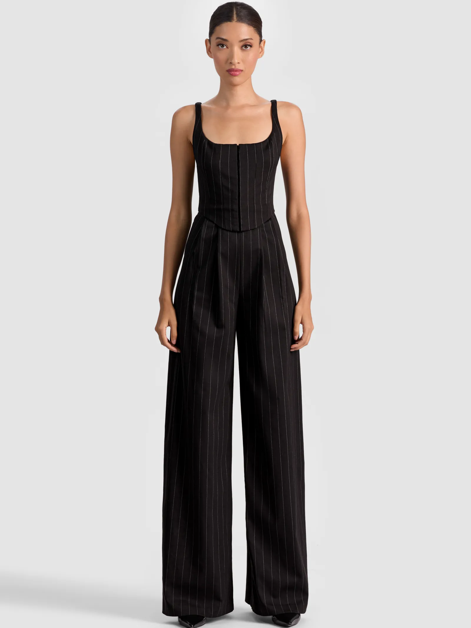 Alice and Olivia JUMPSUITS + ROMPERS*REBECCA TAILORED VEST JUMPSUIT