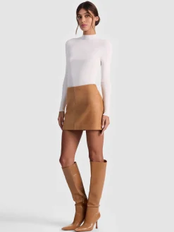 Alice and Olivia MINI*RILEY SUEDE MINI SKIRT