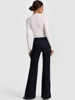 Alice and Olivia CROP TOPS*ROBERTA RIBBED TURTLENECK
