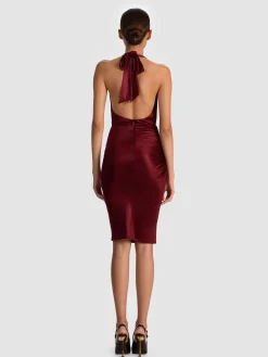 Alice and Olivia MIDI*ROMY DRAPED MIDI DRESS