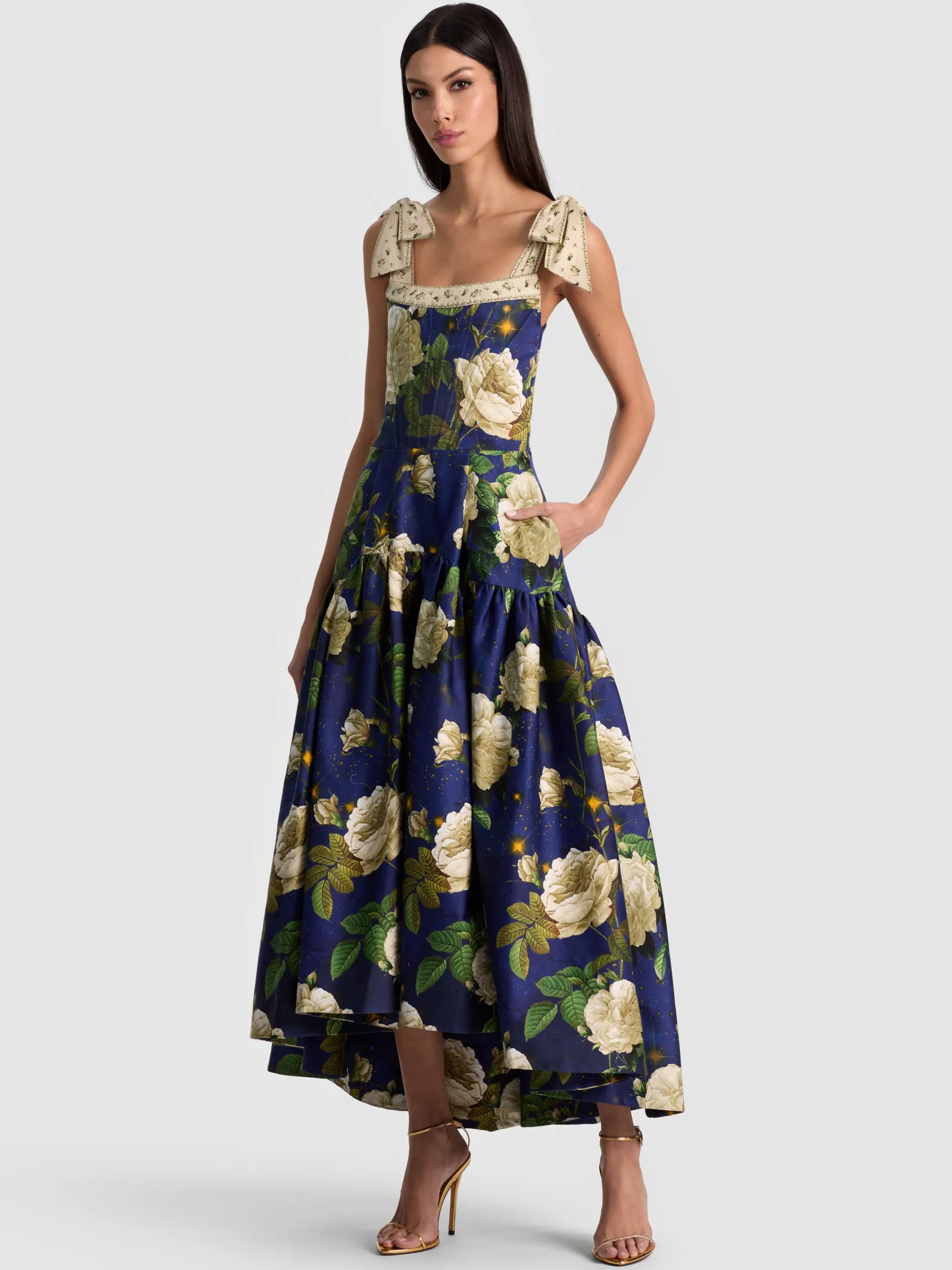Alice and Olivia MIDI*ROSALEE MIDI DRESS